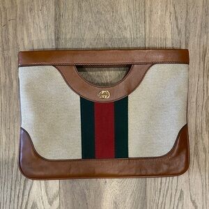 Gucci Brown and Beige Shoulder Bag